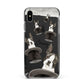 Personalised Boston Terrier Apple iPhone Xs Max Impact Case Black Edge on Black Phone