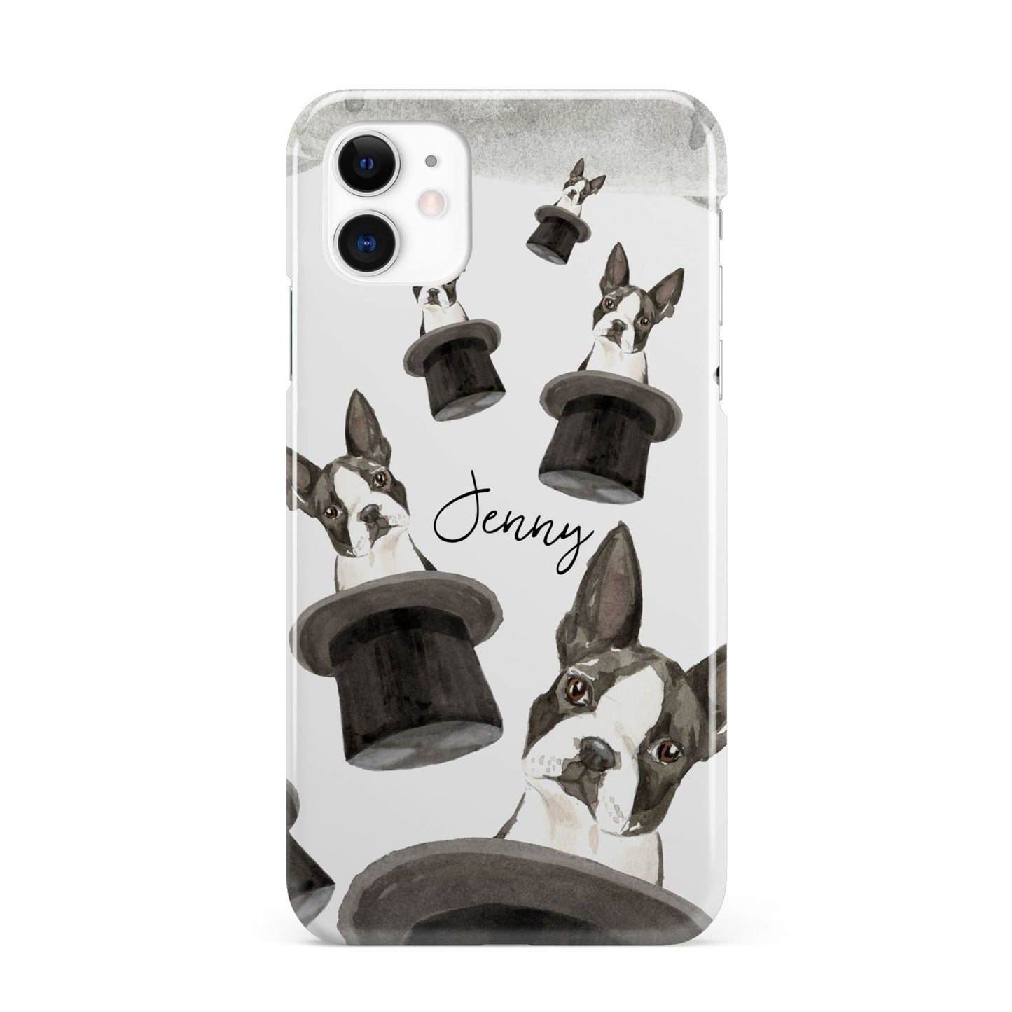 Personalised Boston Terrier iPhone 11 3D Snap Case