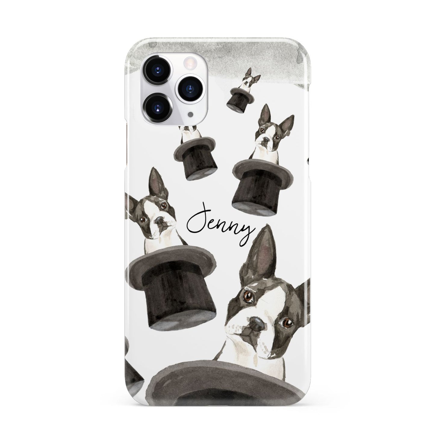 Personalised Boston Terrier iPhone 11 Pro 3D Snap Case