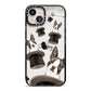 Personalised Boston Terrier iPhone 13 Black Impact Case on Silver phone