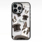 Personalised Boston Terrier iPhone 13 Pro Black Impact Case on Silver phone