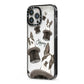 Personalised Boston Terrier iPhone 13 Pro Max Black Impact Case Side Angle on Silver phone