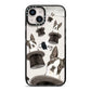 Personalised Boston Terrier iPhone 14 Black Impact Case on Silver phone