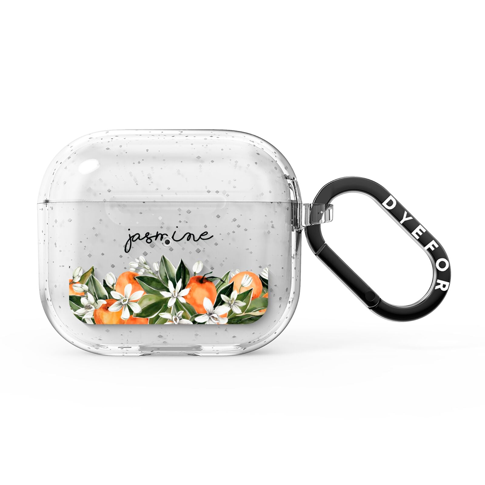 Personalised Bouquet of Oranges AirPods Glitter Case 3rd Gen