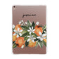 Personalised Bouquet of Oranges Apple iPad Rose Gold Case