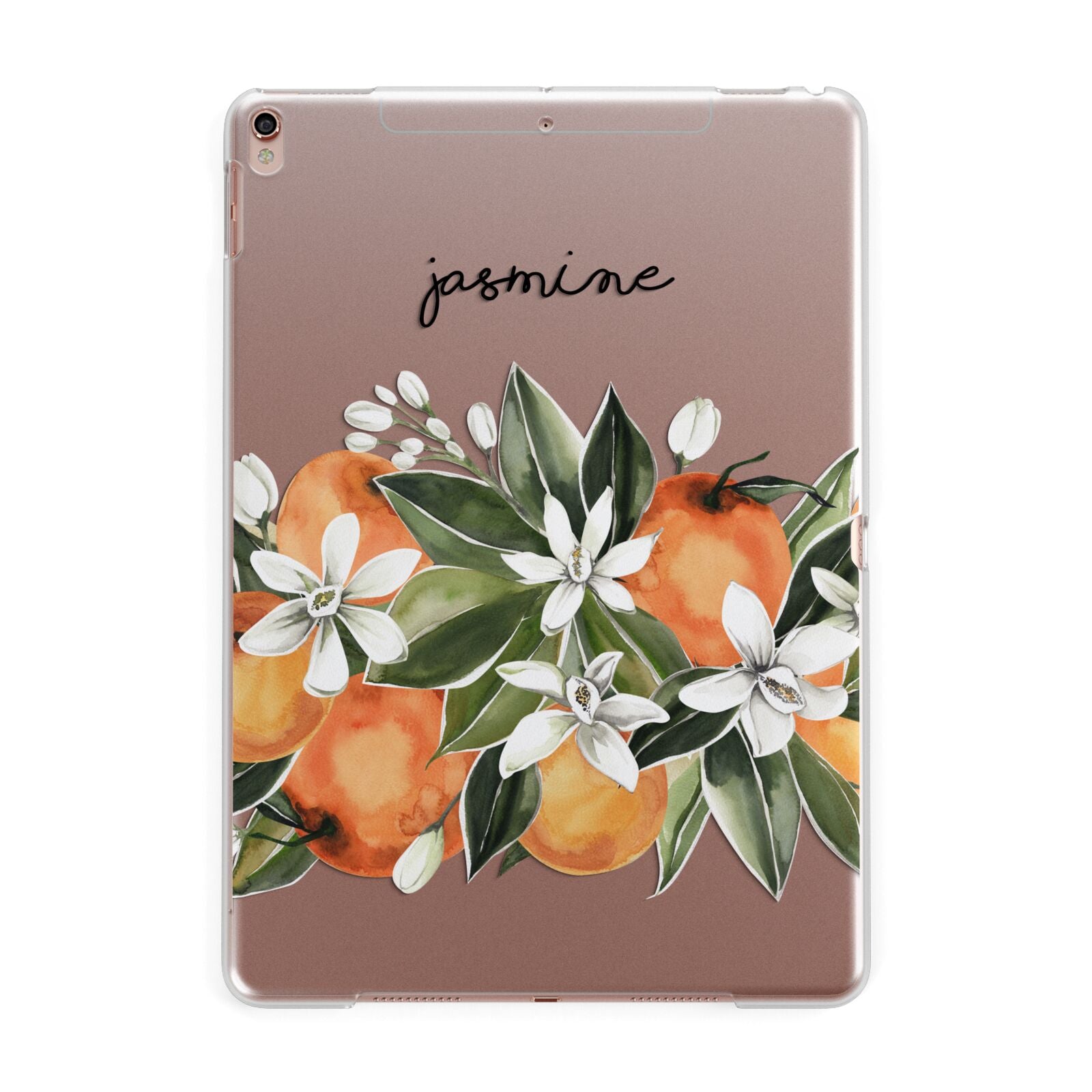 Personalised Bouquet of Oranges Apple iPad Rose Gold Case