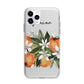 Personalised Bouquet of Oranges Apple iPhone 11 Pro Max in Silver with Bumper Case