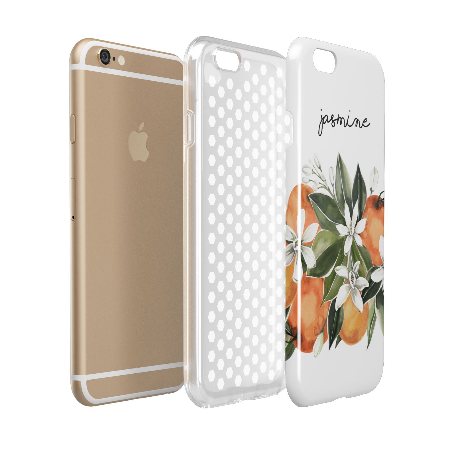 Personalised Bouquet of Oranges Apple iPhone 6 3D Tough Case Expanded view