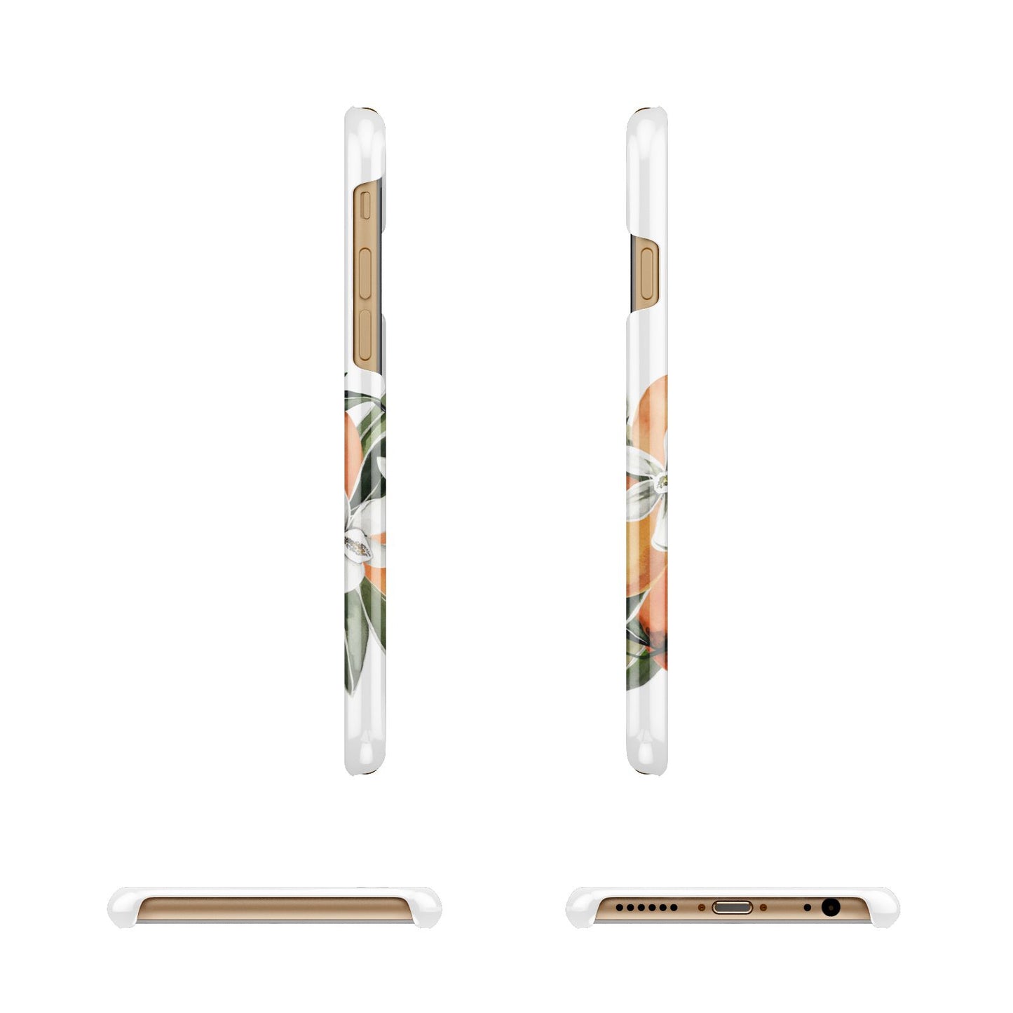 Personalised Bouquet of Oranges Apple iPhone 6 3D Wrap Snap Case Angled Images