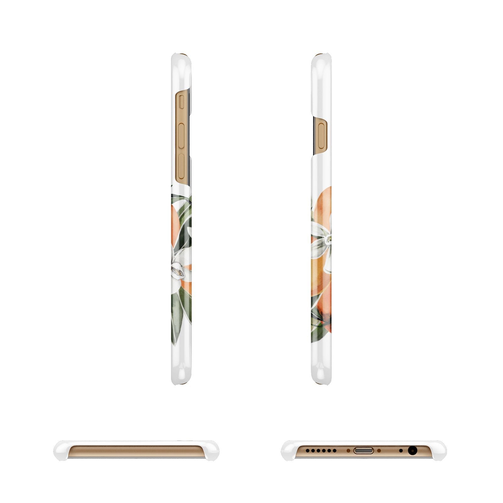 Personalised Bouquet of Oranges Apple iPhone 6 3D Wrap Snap Case Angled Images