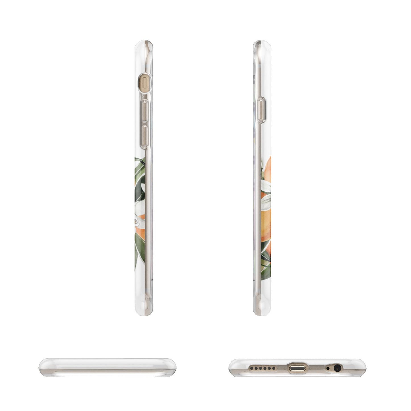 Personalised Bouquet of Oranges Apple iPhone 6 3D Wrap Tough Case Alternative Image Angles