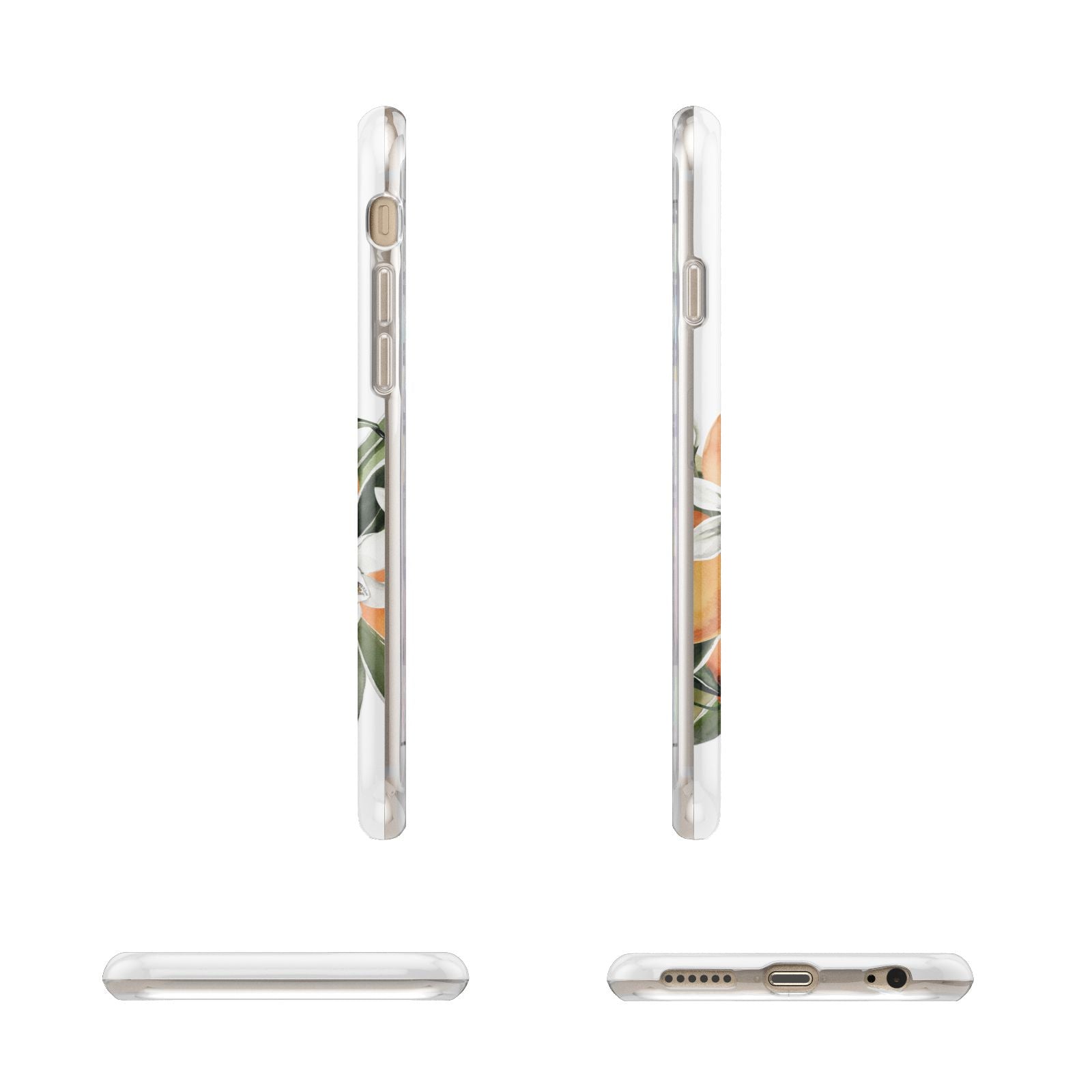 Personalised Bouquet of Oranges Apple iPhone 6 3D Wrap Tough Case Alternative Image Angles