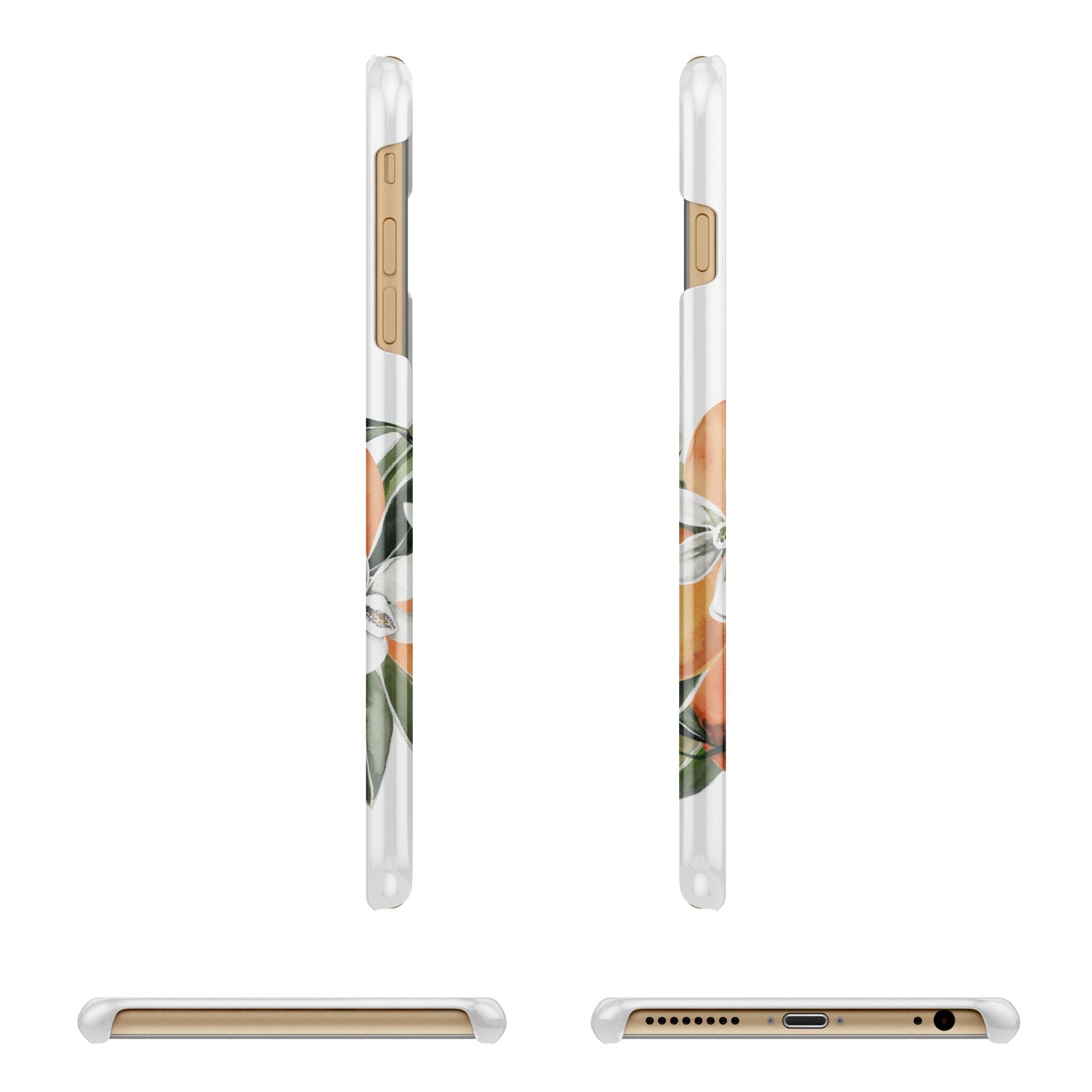 Personalised Bouquet of Oranges Apple iPhone 6 Plus 3D Wrap Snap Case Angled Images