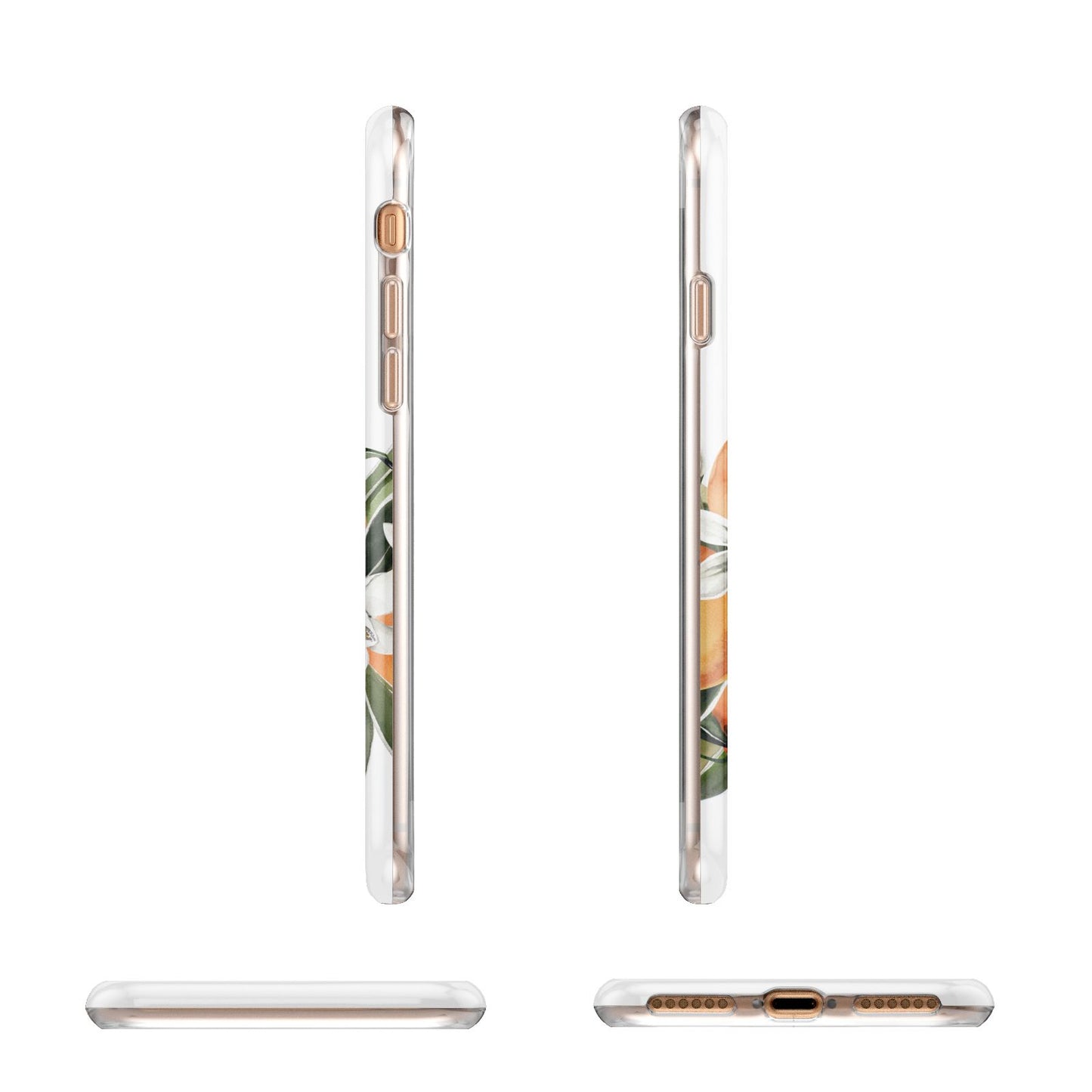 Personalised Bouquet of Oranges Apple iPhone 7 8 3D Wrap Tough Case Alternative Image Angles