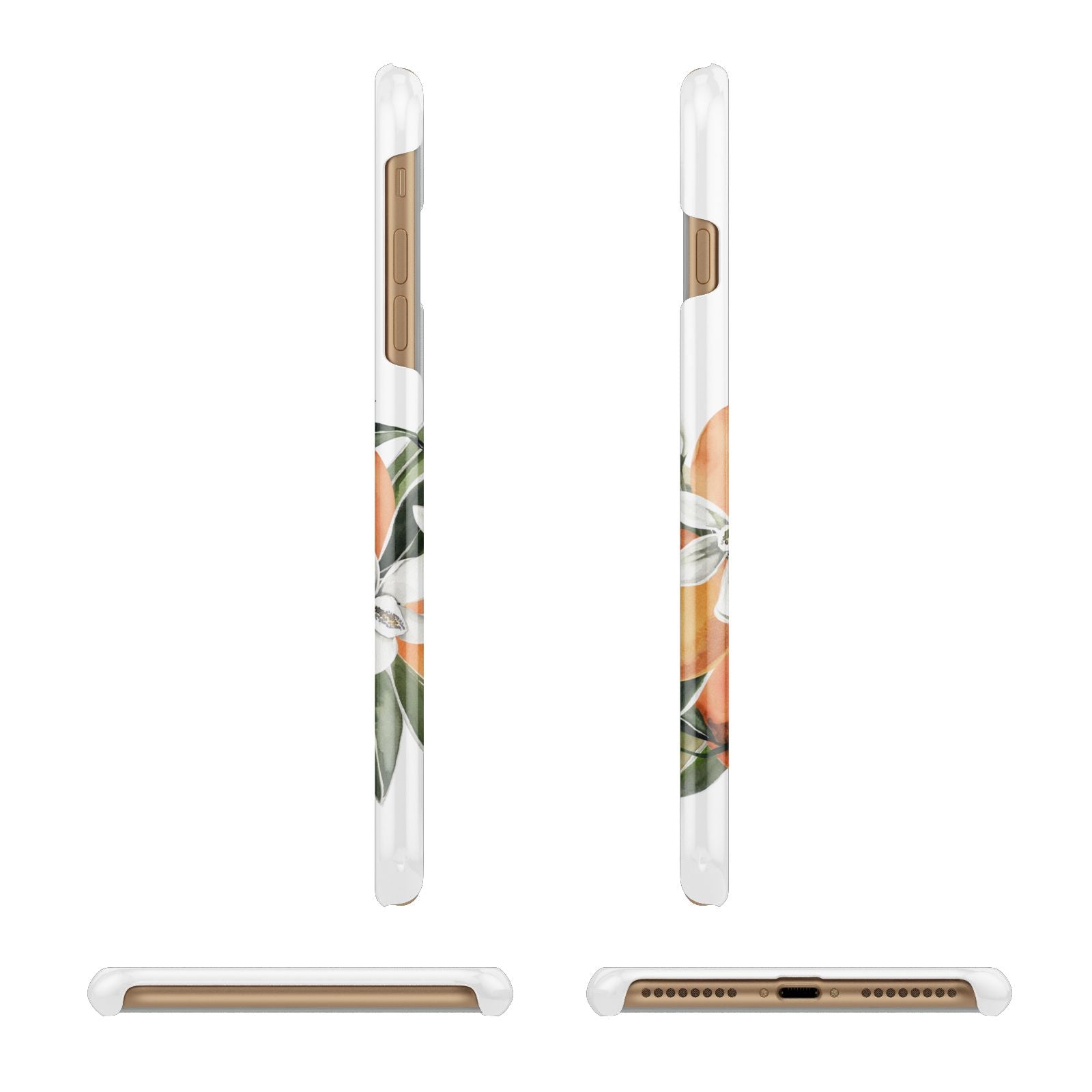 Personalised Bouquet of Oranges Apple iPhone 7 Plus 3D Wrap Snap Case Angled Images