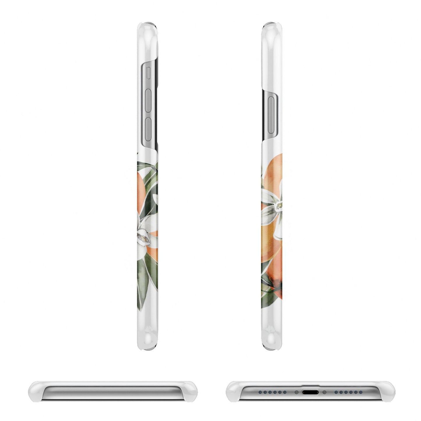 Personalised Bouquet of Oranges Apple iPhone XR 3D Wrap Snap Case Angled Images on White Phone