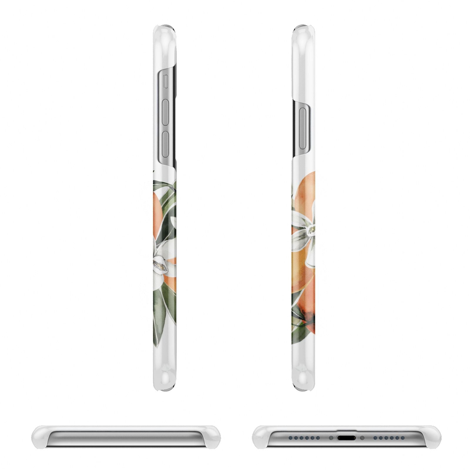 Personalised Bouquet of Oranges Apple iPhone XR 3D Wrap Snap Case Angled Images on White Phone