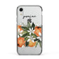 Personalised Bouquet of Oranges Apple iPhone XR Impact Case Black Edge on Silver Phone