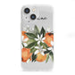 Personalised Bouquet of Oranges iPhone 13 Mini Clear Bumper Case