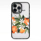 Personalised Bouquet of Oranges iPhone 13 Pro Black Impact Case on Silver phone