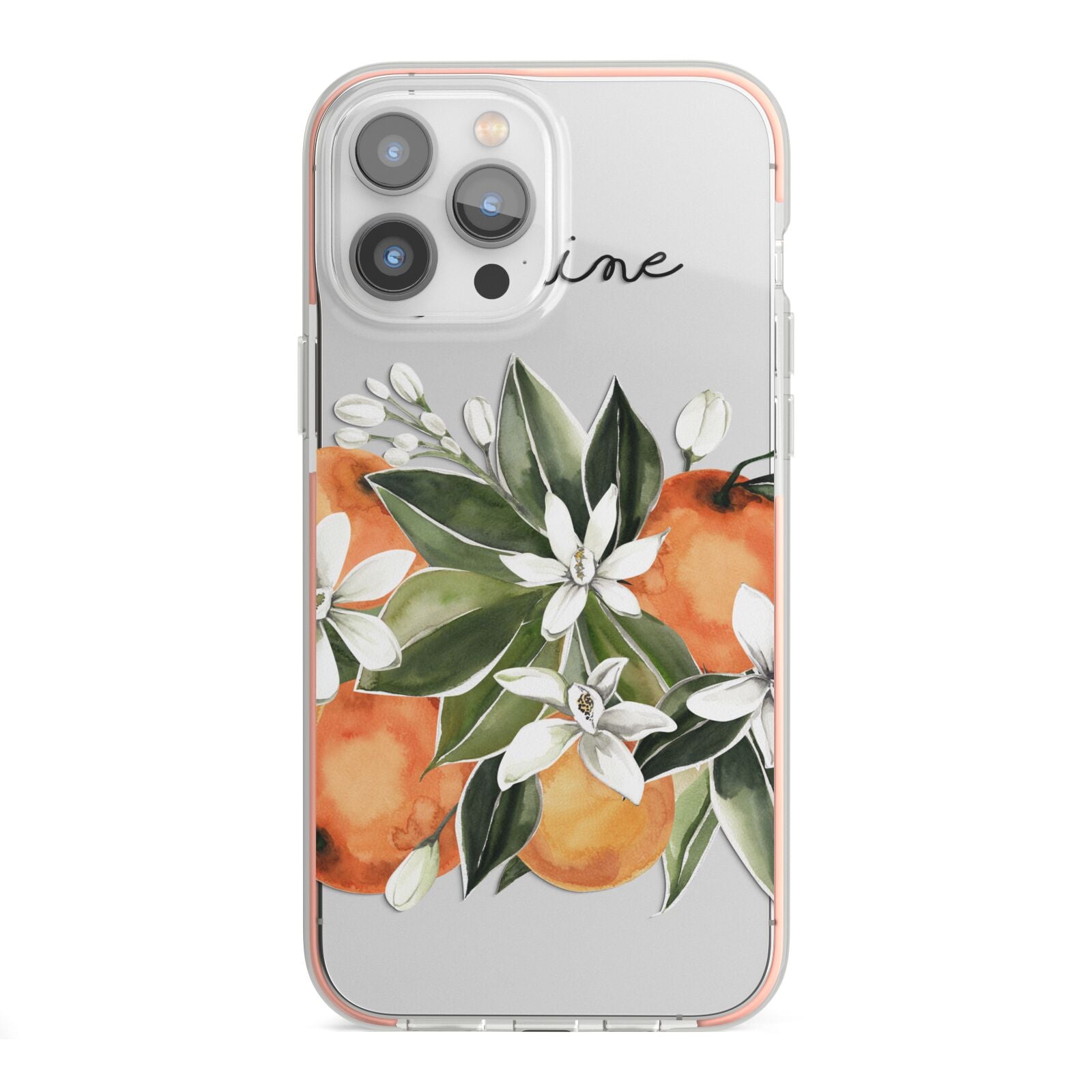 Personalised Bouquet of Oranges iPhone 13 Pro Max TPU Impact Case with Pink Edges