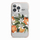 Personalised Bouquet of Oranges iPhone 13 Pro TPU Impact Case with Pink Edges