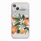 Personalised Bouquet of Oranges iPhone 13 TPU Impact Case with Pink Edges