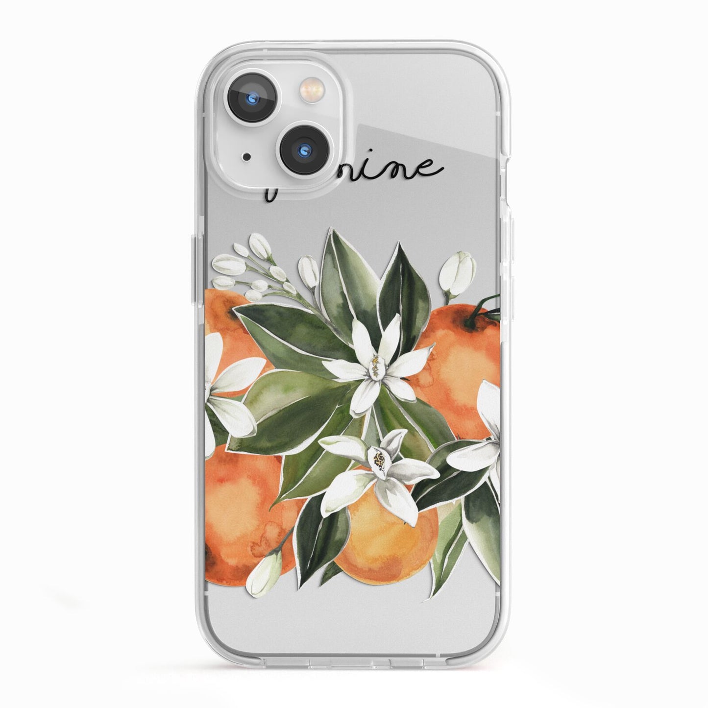 Personalised Bouquet of Oranges iPhone 13 TPU Impact Case with White Edges