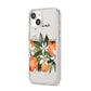 Personalised Bouquet of Oranges iPhone 14 Clear Tough Case Starlight Angled Image
