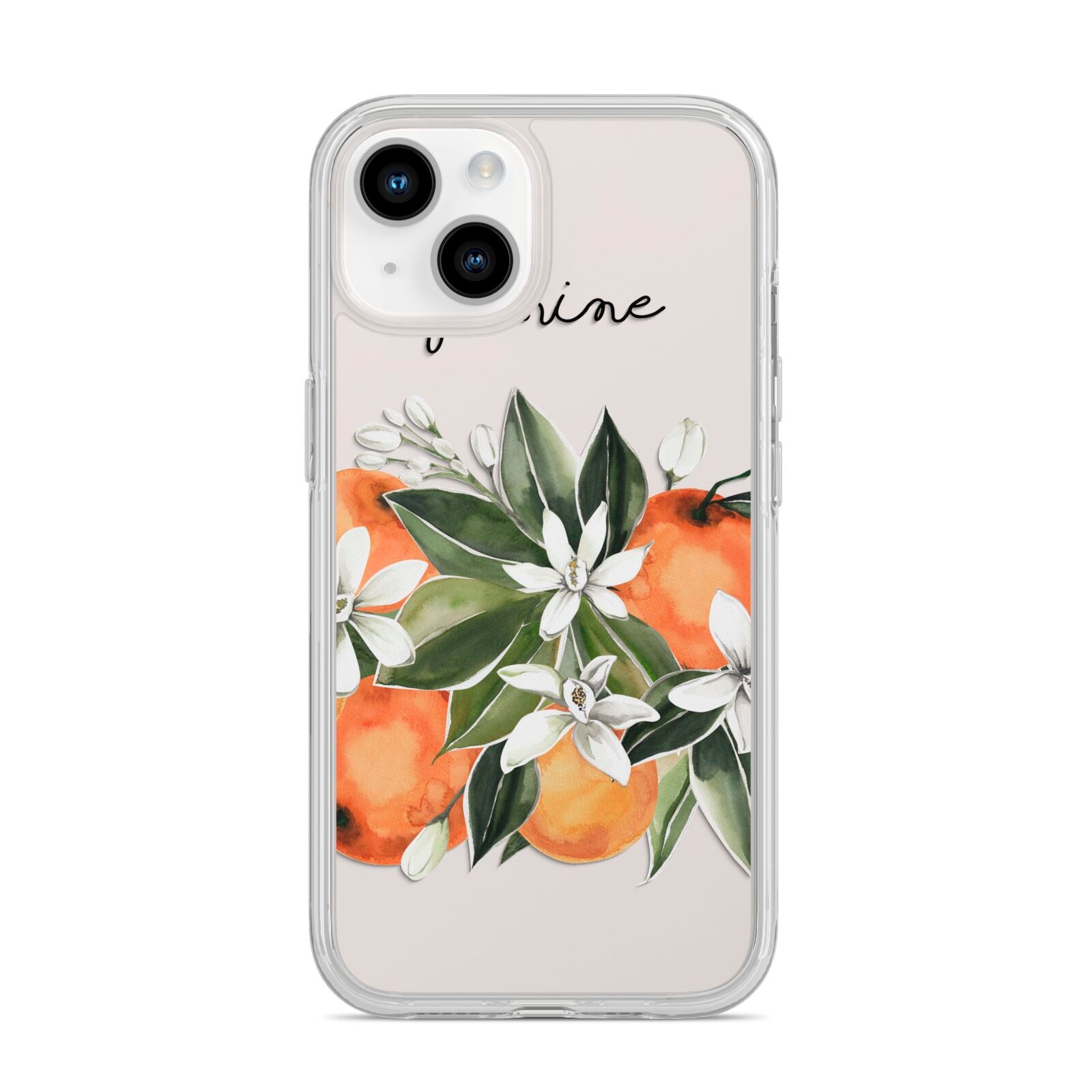 Personalised Bouquet of Oranges iPhone 14 Clear Tough Case Starlight