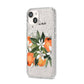 Personalised Bouquet of Oranges iPhone 14 Glitter Tough Case Starlight Angled Image