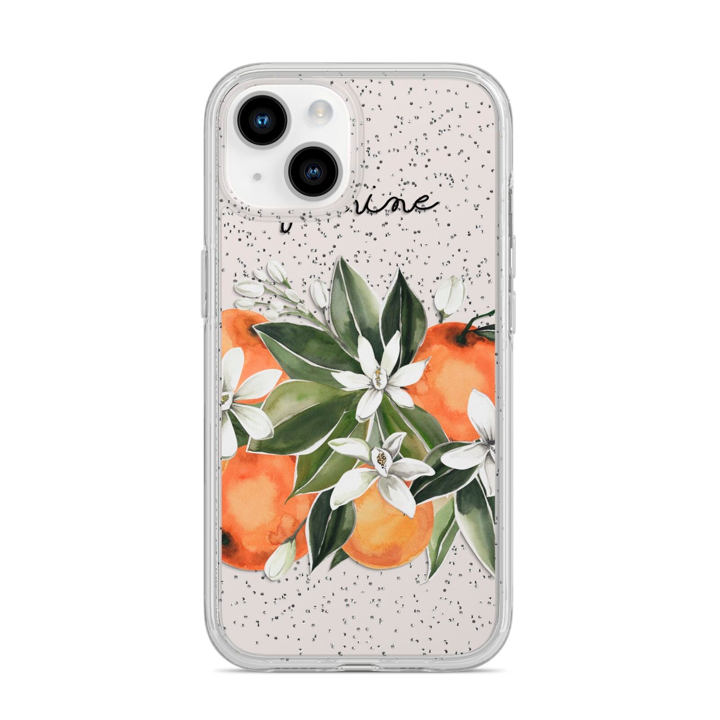 Personalised Bouquet of Oranges iPhone 14 Glitter Tough Case Starlight