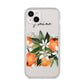 Personalised Bouquet of Oranges iPhone 14 Plus Clear Tough Case Starlight