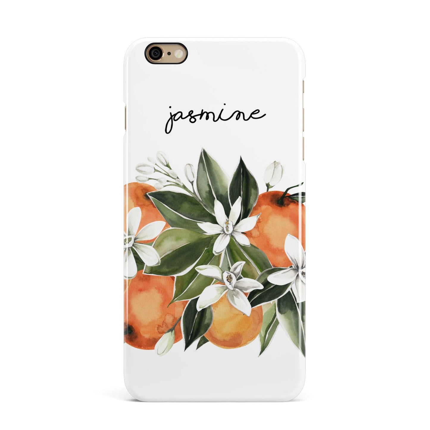 Personalised Bouquet of Oranges iPhone 6 Plus 3D Snap Case on Gold Phone