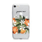 Personalised Bouquet of Oranges iPhone 7 Bumper Case on Silver iPhone