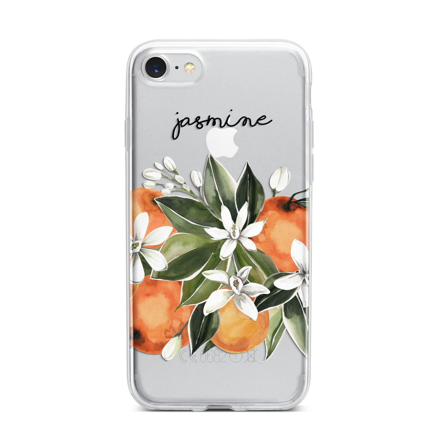 Personalised Bouquet of Oranges iPhone 7 Bumper Case on Silver iPhone