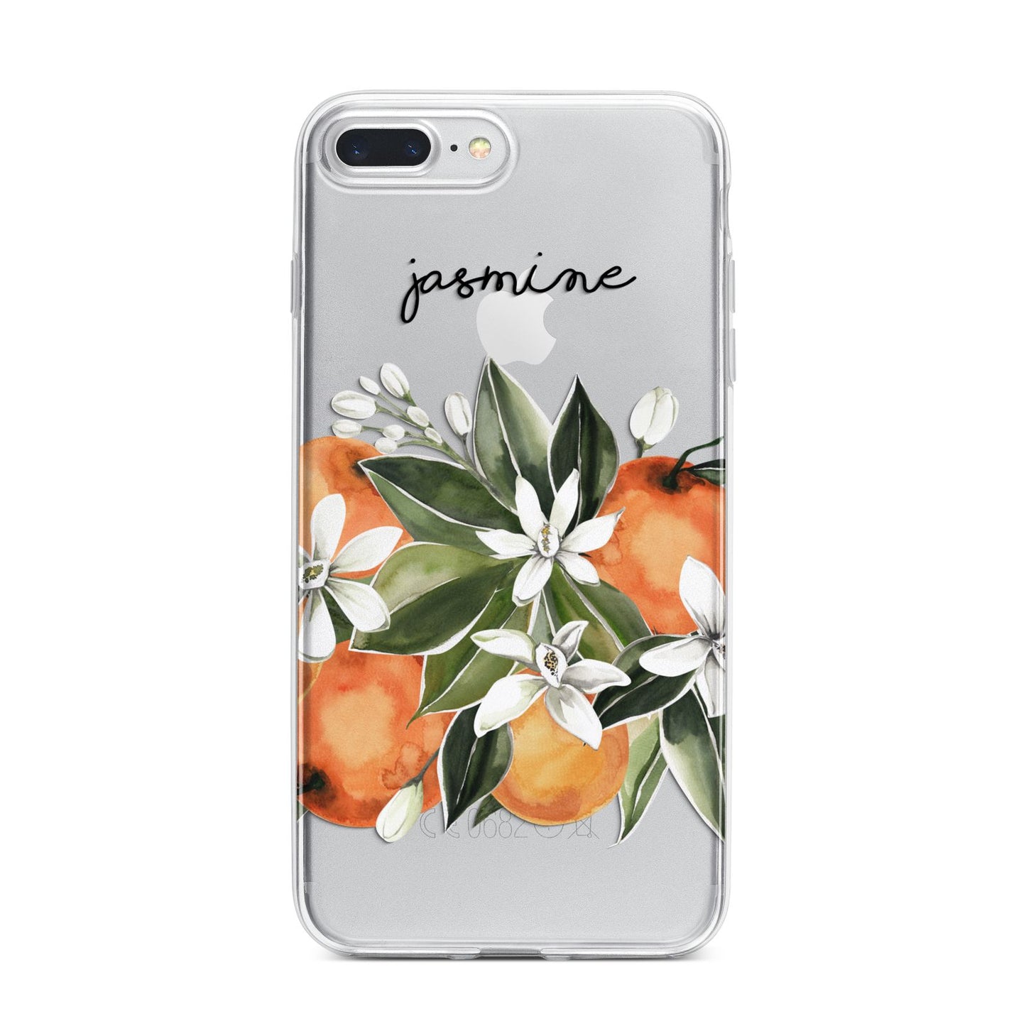 Personalised Bouquet of Oranges iPhone 7 Plus Bumper Case on Silver iPhone