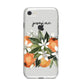 Personalised Bouquet of Oranges iPhone 8 Bumper Case on Silver iPhone
