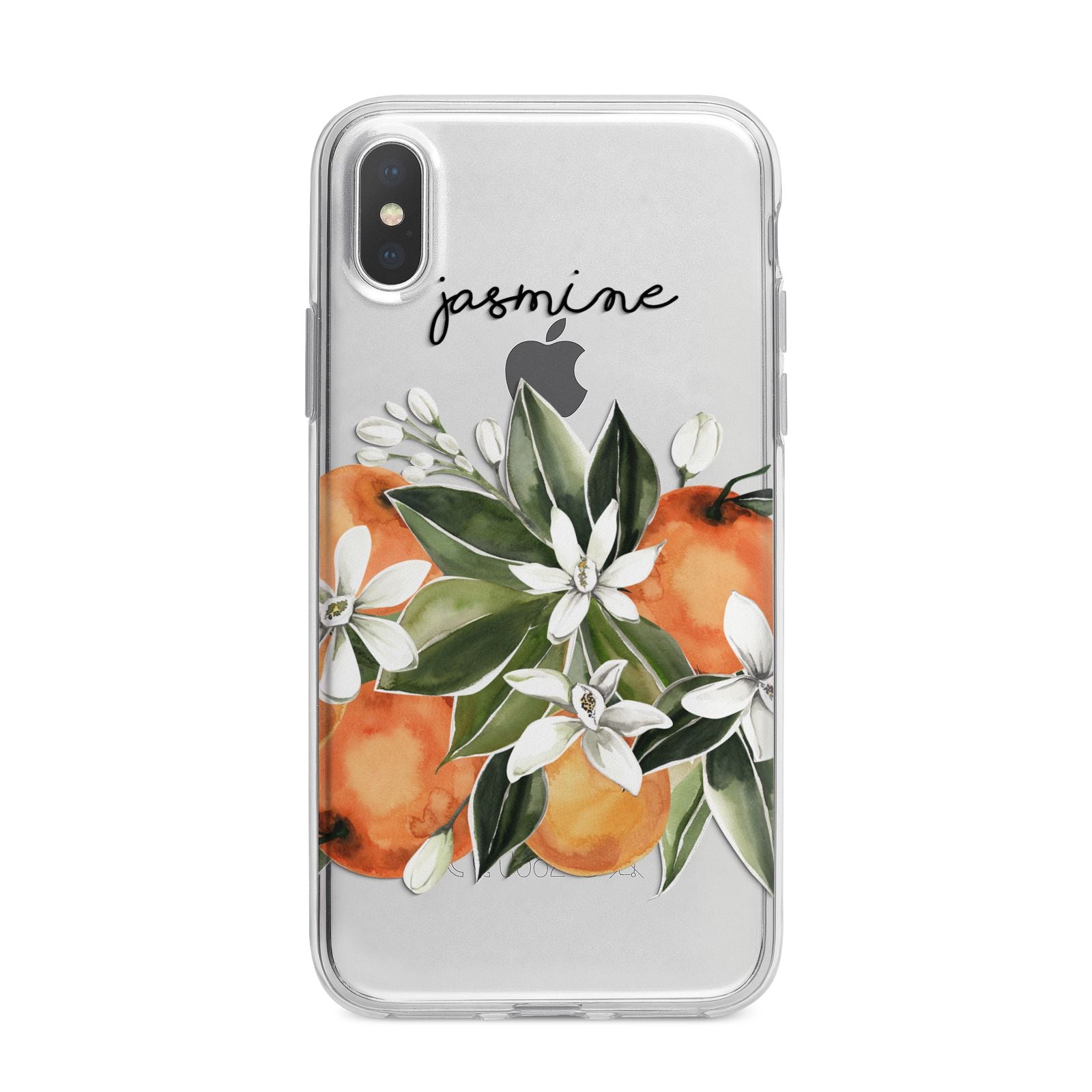Personalised Bouquet of Oranges iPhone X Bumper Case on Silver iPhone Alternative Image 1