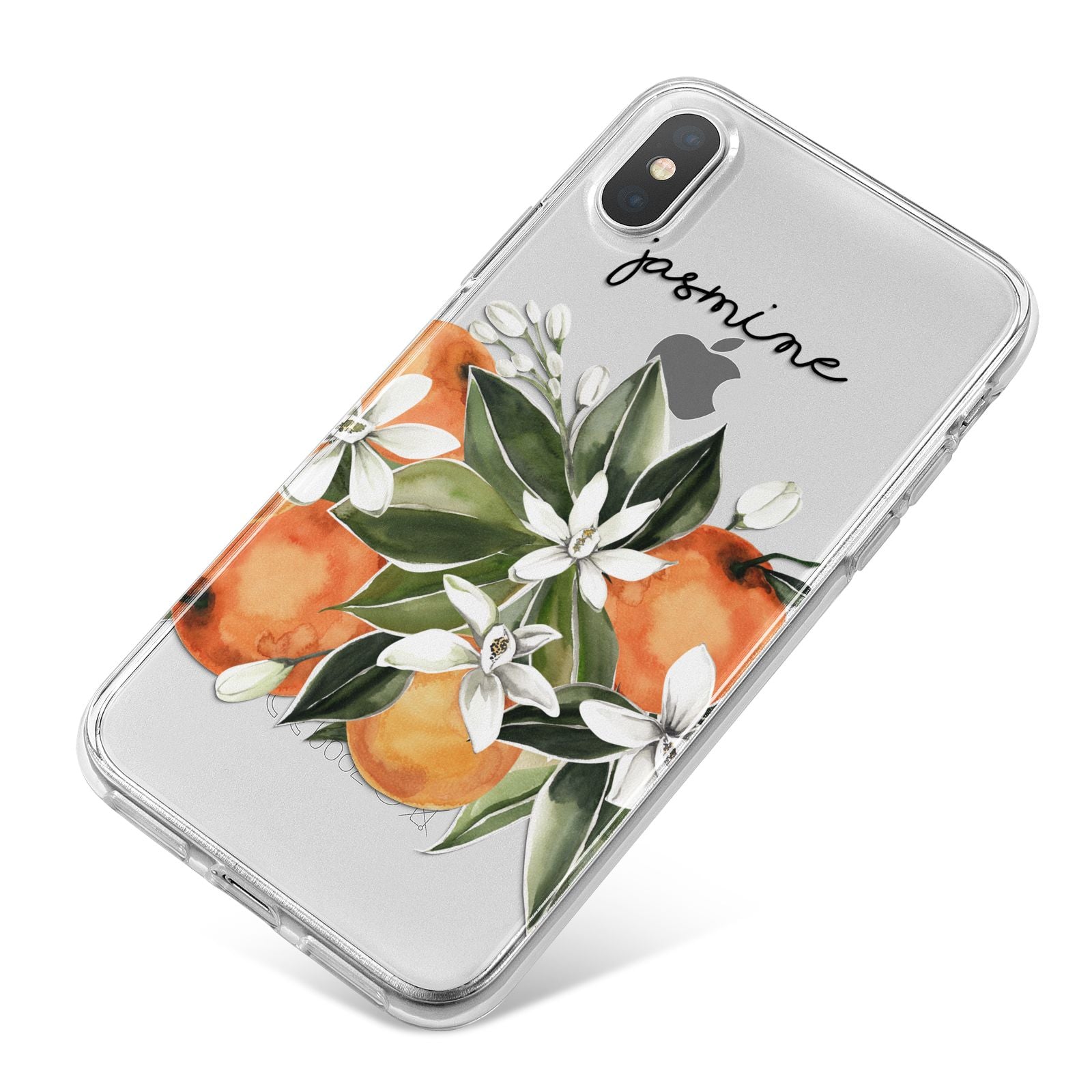 Personalised Bouquet of Oranges iPhone X Bumper Case on Silver iPhone
