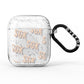 Personalised Brick Pattern Text AirPods Glitter Case