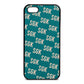 Personalised Brick Pattern Text Green Pebble Leather iPhone 5 Case
