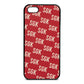 Personalised Brick Pattern Text Red Pebble Leather iPhone 5 Case