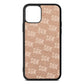 Personalised Brick Pattern Text Rose Gold Pebble Leather iPhone 11 Pro Case