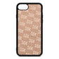 Personalised Brick Pattern Text Rose Gold Pebble Leather iPhone 8 Case
