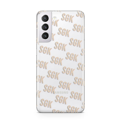 Personalised Brick Pattern Text Samsung S21 Case