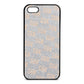 Personalised Brick Pattern Text Silver Pebble Leather iPhone 5 Case