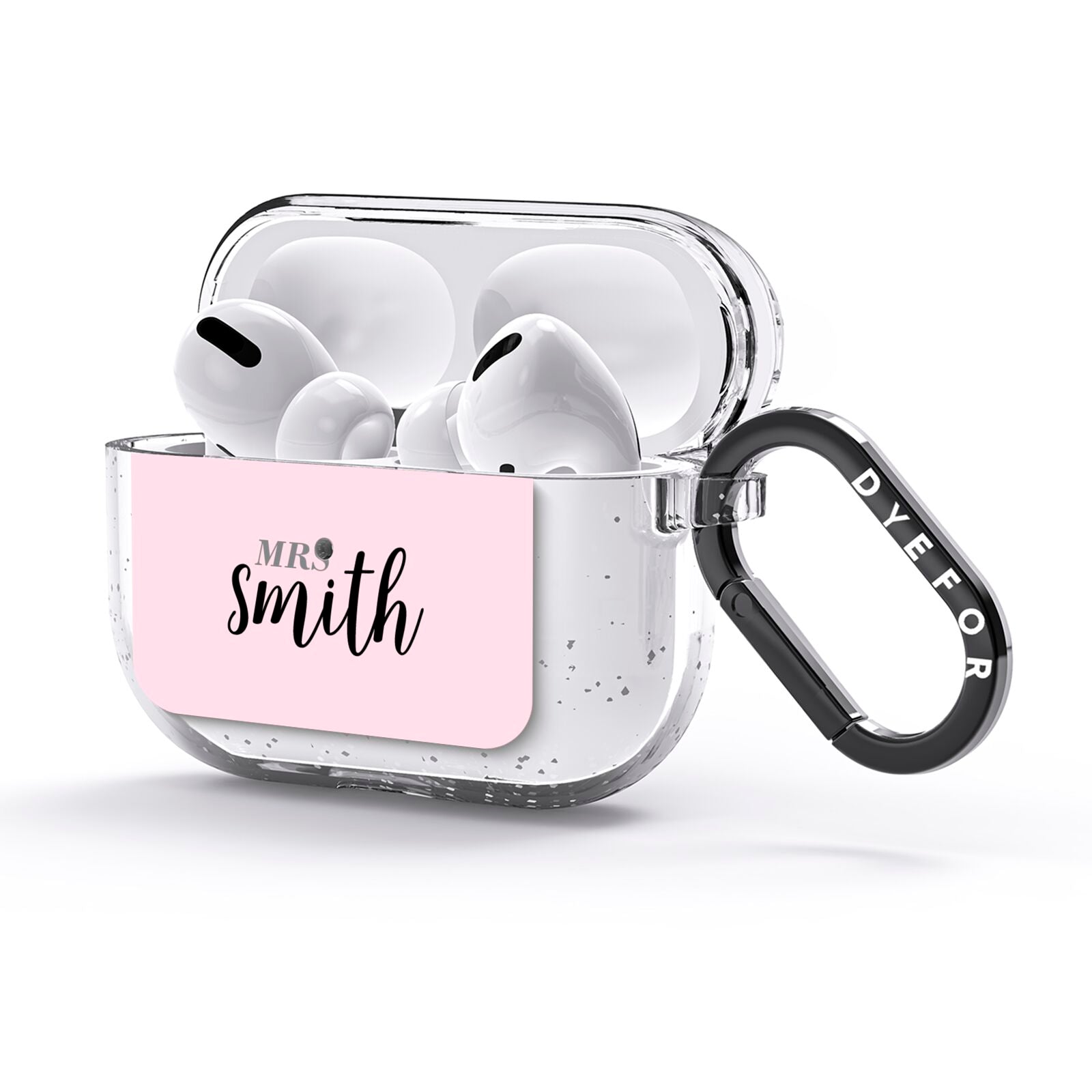 Personalised Bridal AirPods Glitter Case 3rd Gen Side Image