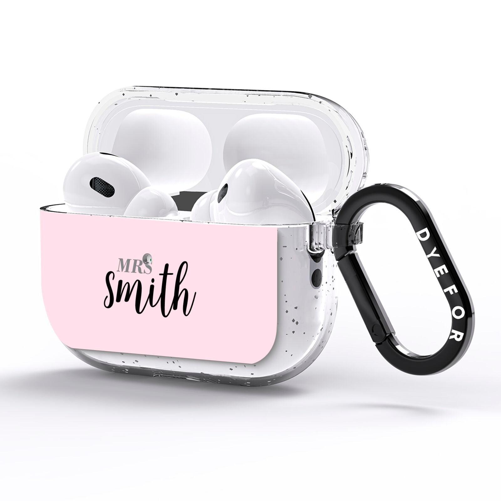 Personalised Bridal AirPods Pro Glitter Case Side Image