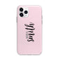 Personalised Bridal Apple iPhone 11 Pro Max in Silver with Bumper Case